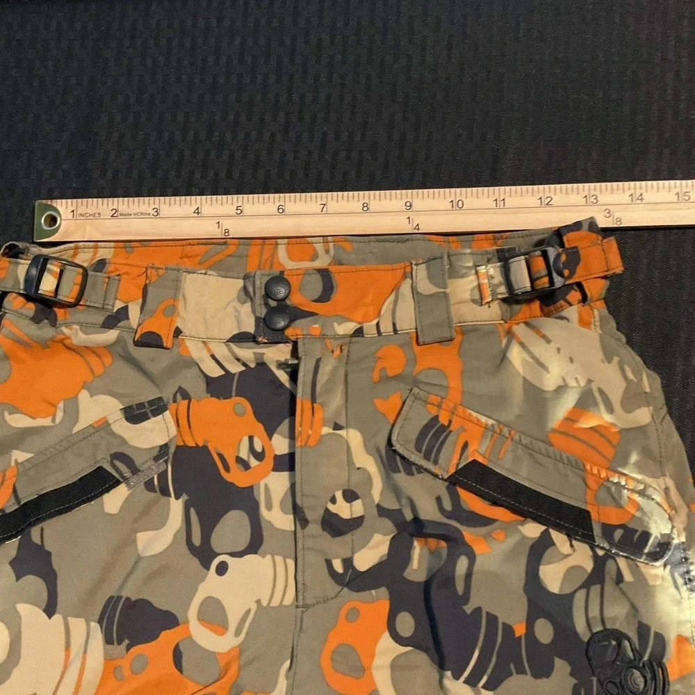 Columbia Snow Pants Youth 10/12 Multicolor Camo Cargo Waterproof Ski Winter